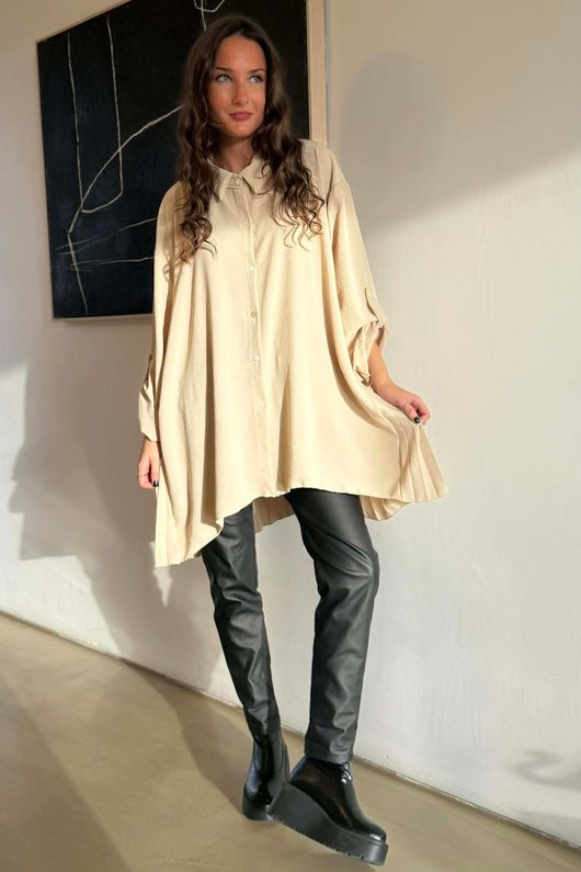 Suki Pleat Back Blouse Stone /13